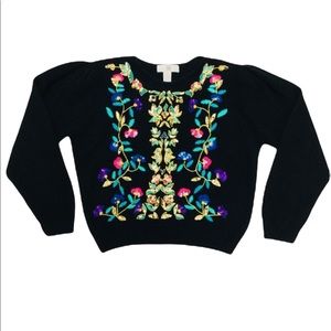 VINTAGE LAMBSWOOL BLEND PUFF SHOULDER SWEATER SZ M